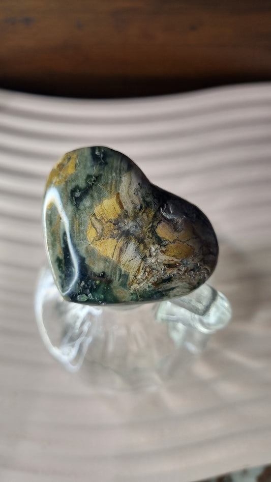Ocean Jasper Heart Small #5