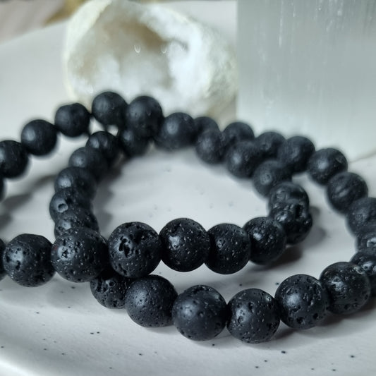 Lava Stone bead bracelet 8mm