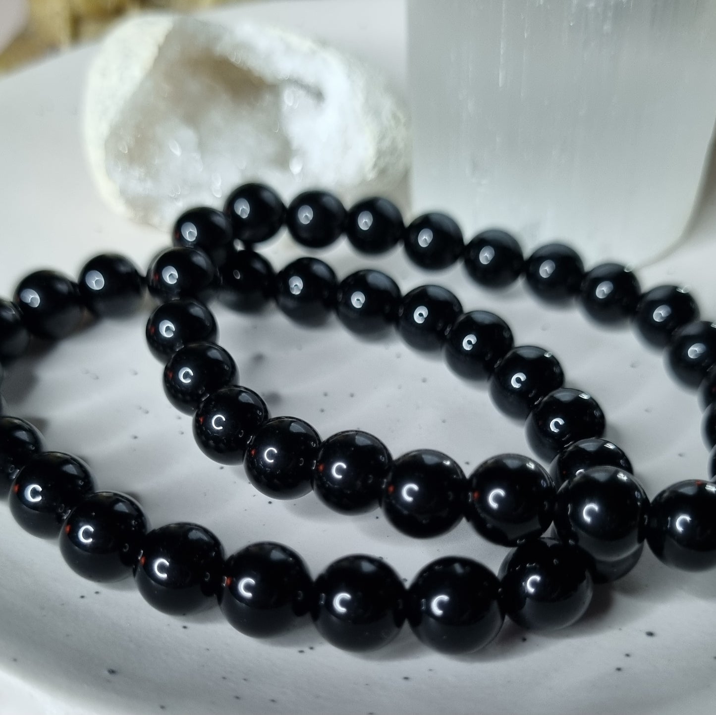 Black Obsidian bead bracelet 8mm